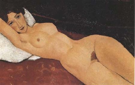 Amedeo Modigliani Reclining Nude on White Pillow (mk09) oil painting image